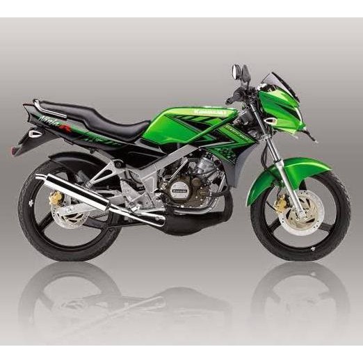 striping stiker set ninja r hijau metalik 2014 - 2015 original