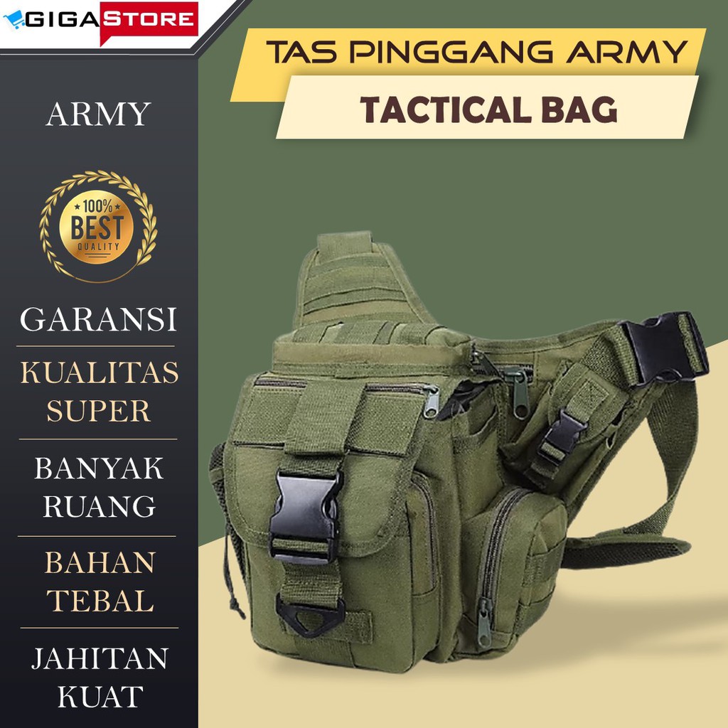 Tas Selempang Slempang Army Tactical 249 Waist Sling Bag Taktikal Pria Cowo Laki Multi Import Murah