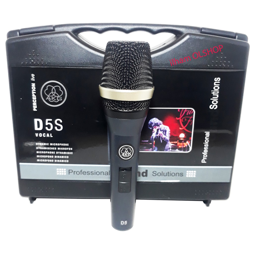 AKG Mik Mic Kabel D5S Professional Dynamic Microphone Vocal Karaoke