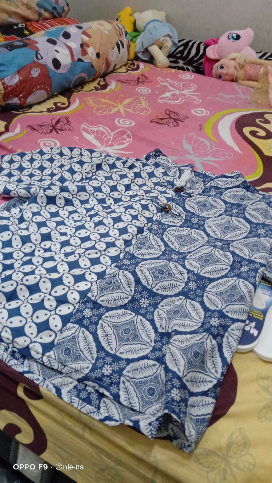 Atasan Batik Wanita Blouse Indigo Kawung S-m-l-xl-xxl-3l-4l-5l