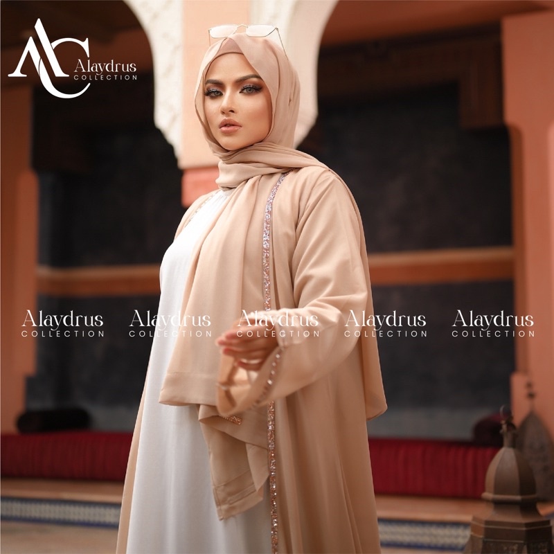 Abaya Set Pashmina Dress Maxi Arab Saudi Bordir Zephy Turki Umroh Dubai Turkey By AlaydrusCollection 810