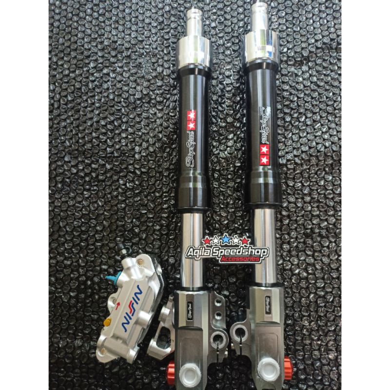 Shock USD Up Side Down RT Stage.Copy Ori dan Kaliper Brembo 4p Monoblok As 26mm Matic dan Non Matic