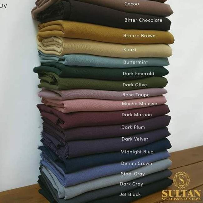 KAIN ABAYA SULTAN MARZAN / MAZEN ANTI UV WARNA POLOS LENGKAP 오