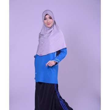 Rok celana traning syar'i hitam lis Biru