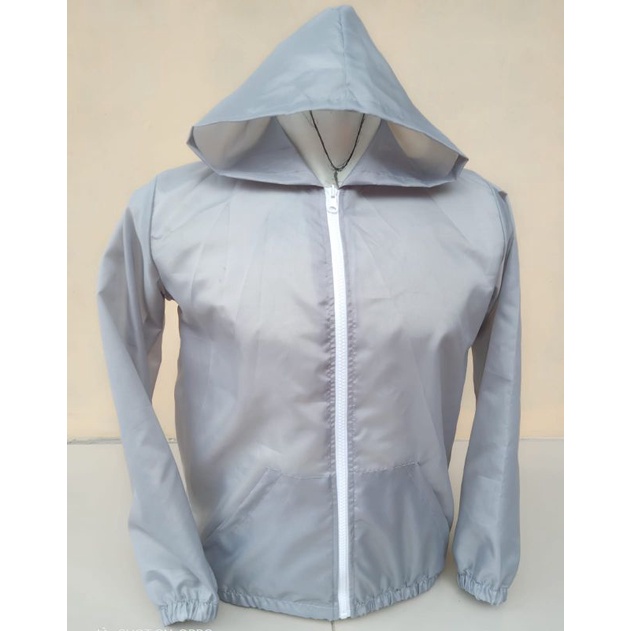 Jaket wanita korea transparan anti UV