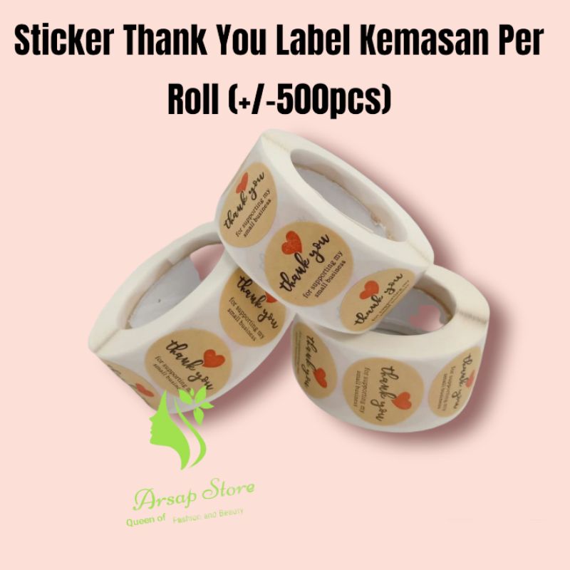 

ASP42 Sticker Thank You Label Kemasan 1 Roll Isi 500pcs