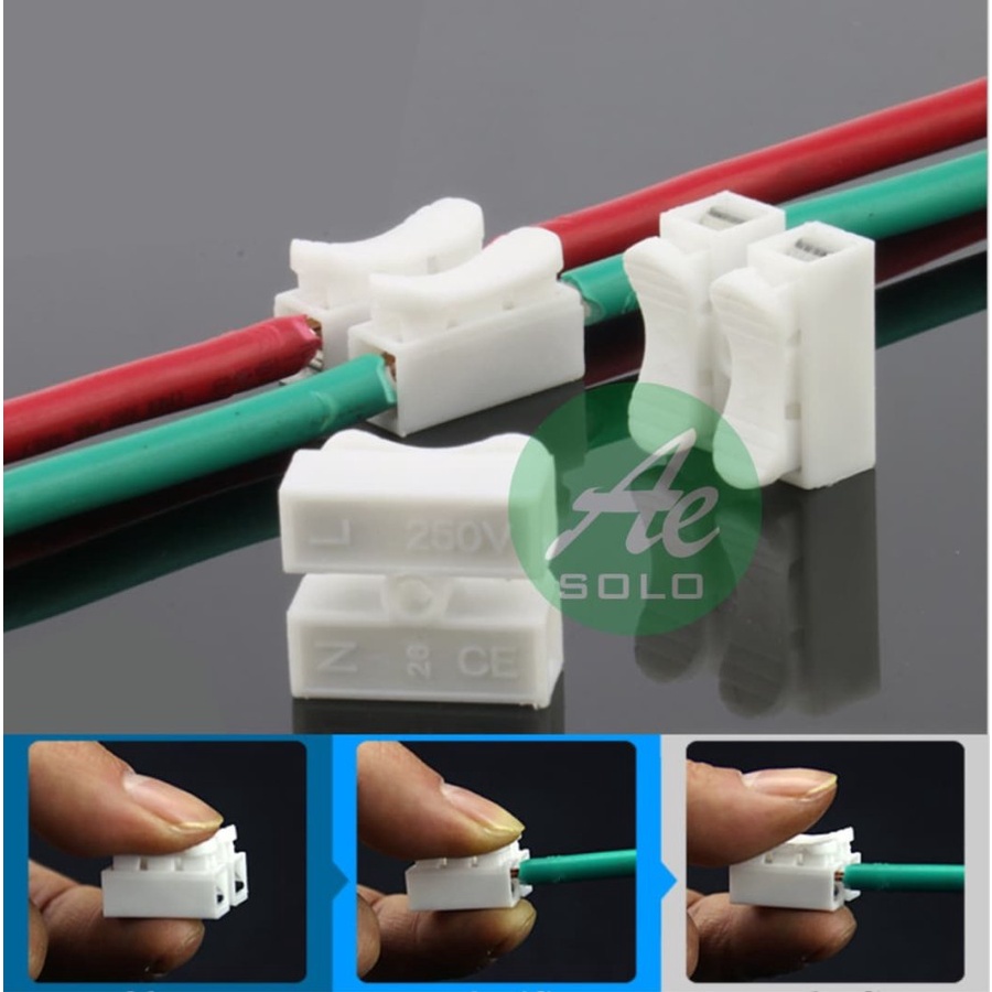 Cable Connector 2 Pin Konektor Kabel Mudah 2P Wire Kabel Konektor 2P