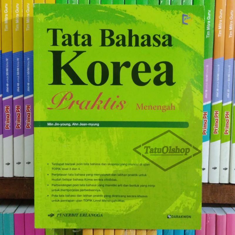 Buku Tata Bahasa Korea Praktis Menengah Original Penerbit Erlangga