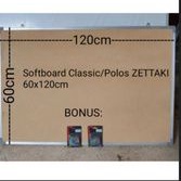 

Softboard CorkPinBoard/Papan Mading Gantung ZETTAKI 60x120cm