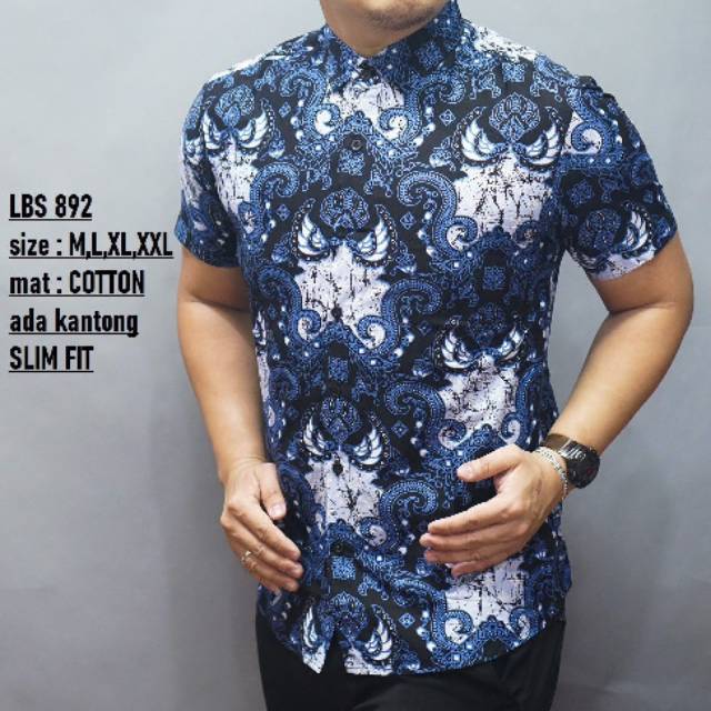 NEW !!! KEMEJA BATIK || BATIK PRIA || BATIK COWOK || BATIK SLIMFIT || REDY XXL