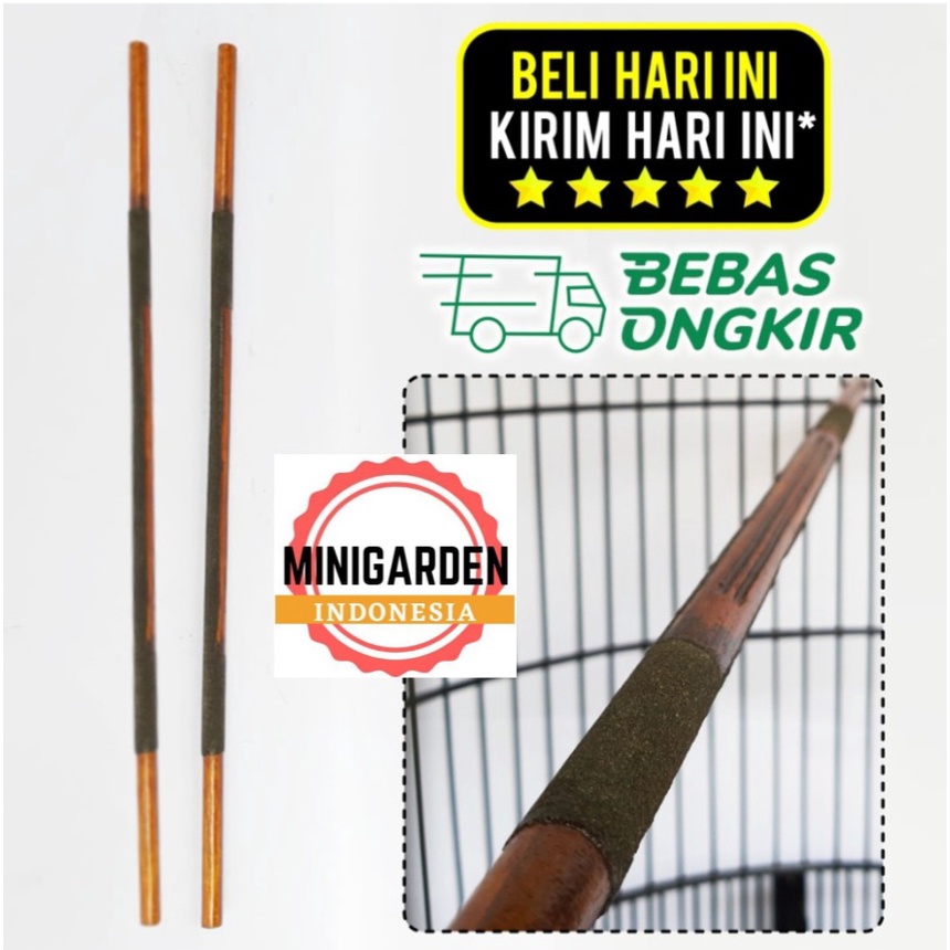 TANGKRINGAN KENARI KAYU JATI 41.5CM pinjakan tangset sangkar burung