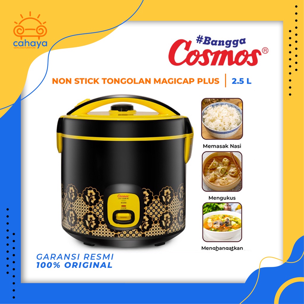 COSMOS RICE COOKER / MAGIC COM CRJ-5208 / CRJ 5508 (2 LITER / 2,5 LITER) GARANSI RESMI