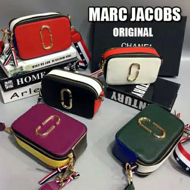 100% original tas Marc Jacobs Embossed 2 tali fashion bag tas selempang tas wanita