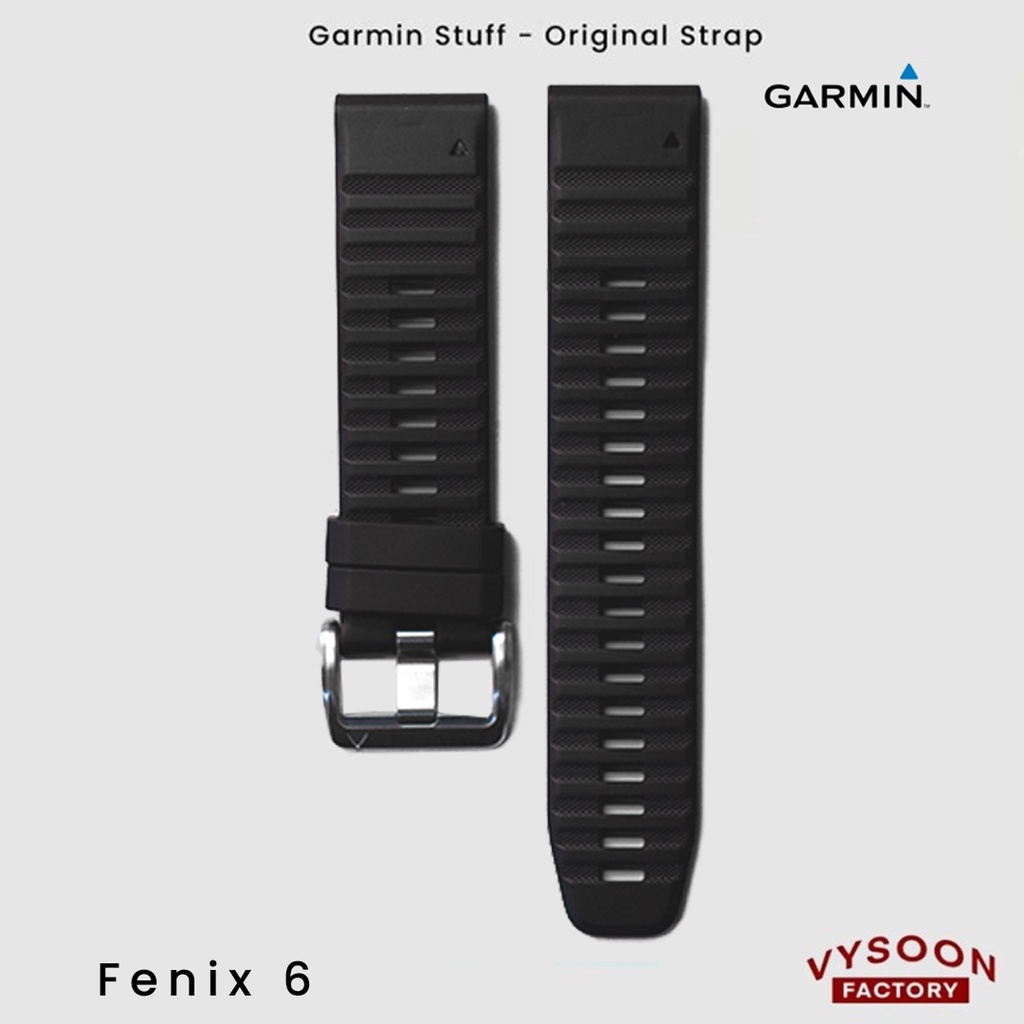 Strap Rubber Jam Smartwatch Garmin Fenix 6 QR Original - Black