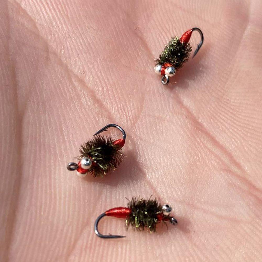 Preva 10PCS Umpan Pancing Fly Trout Portable Buatan Serangga Engkol Swimbaits Coklat Caddis