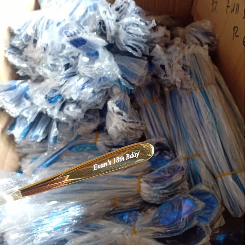 Sendok Garpu Custom Laser Grafir Logo Nama