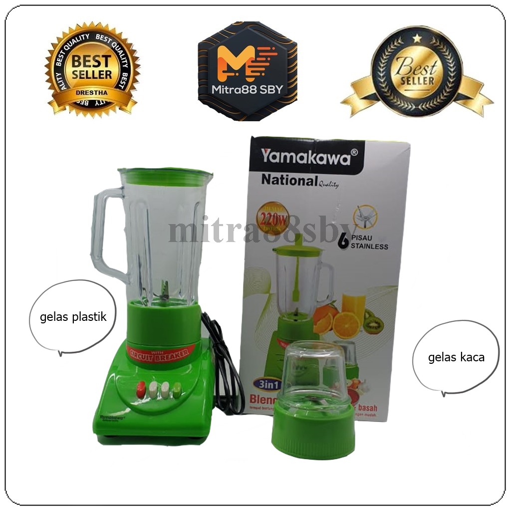 mitra88sby Blender plastik 3 IN 1 National Yamakawa Kapasitas 1 Liter