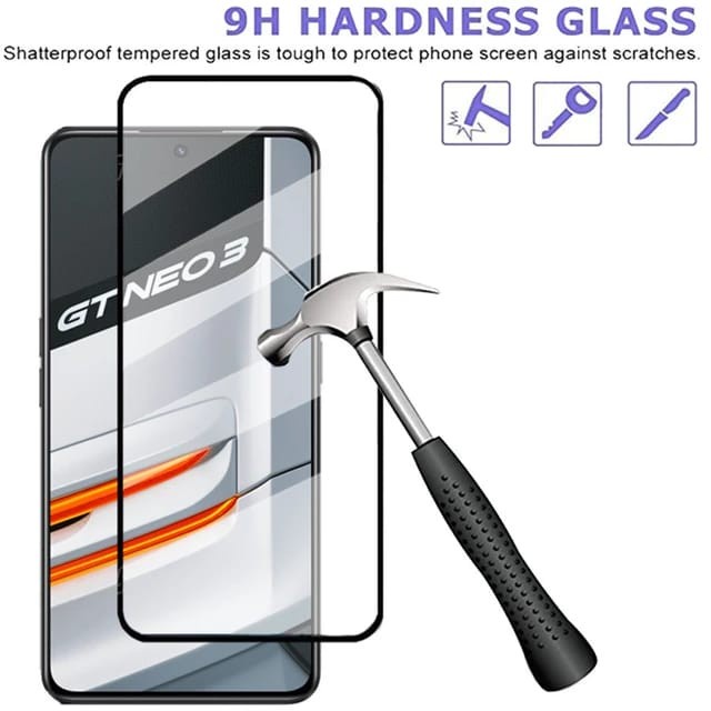 REALME GT NEO 3 NEO 3T NEO 2 TEMPERED GLASS FULL COVER ANTI GORES KACA