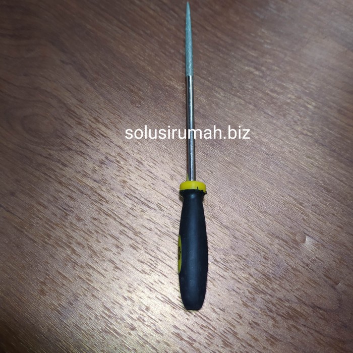 KIKIR BULAT 6 IN X 4MM GAGANG KARET 140MM POINTED LANCIP 4 MM POINT