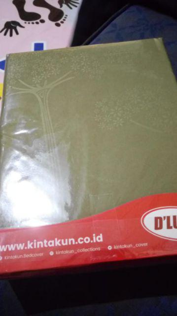 Sprei Kintakun Dluxe 180x200x20 Embossed Polos Motif Barrief Reef/deep Blue/khaki/pink Magenta