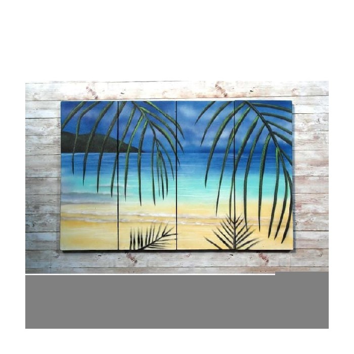 Jual Lukisan - Dinding Pantai Pemandangan dan Pohon Limited Kelapa Home Decor
