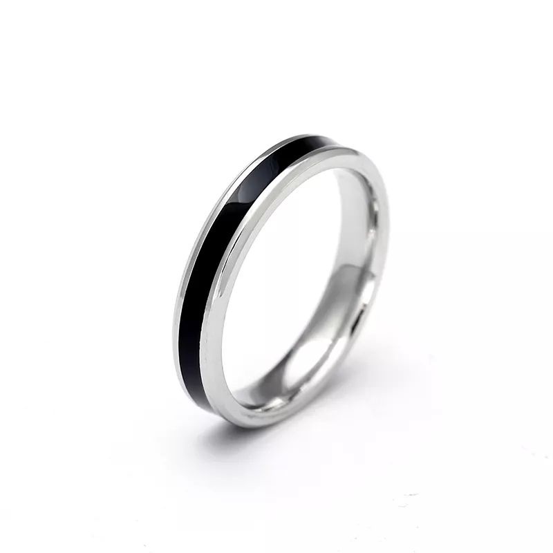 cincin list silver mini titanium asli anti karat