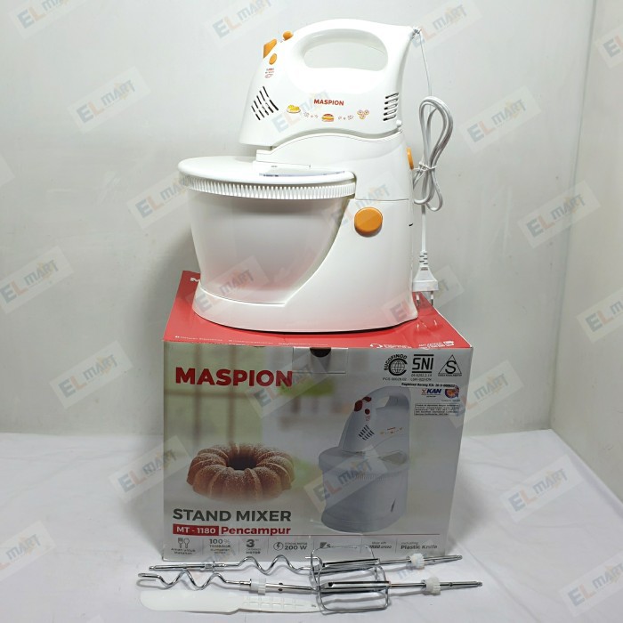 Stand Mixer Maspion MT 1180 3 Liter Pencampur Pengaduk Adonan MT1180