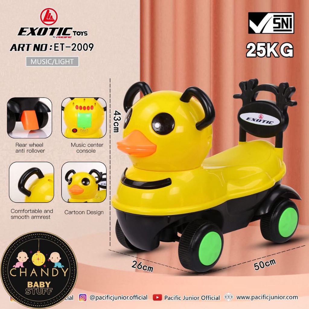 EXOTIC MAINAN ANAK MOBIL MOBILAN DORONG RIDE ON PANDA ET2010 BEBEK ET2009-7