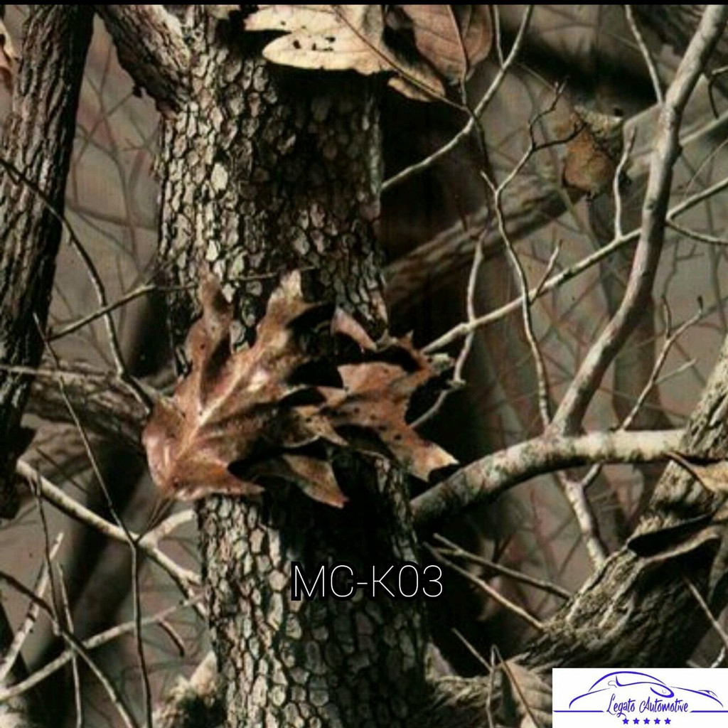 MC-K03 Film Water Printing WTP Carbon Celup Motif Kamuflase Camo Kamo Daun Karbon Celup