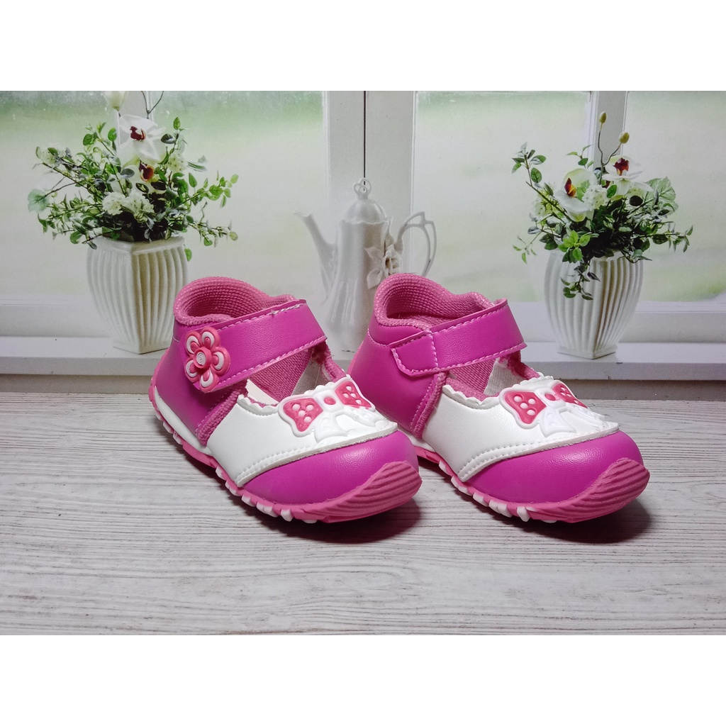 Sepatu Anak Perempuan Usia 1 -3 Tahun/Sepatu Anak Balita Murah/sepatu bunyi cit cit - motip pita-5