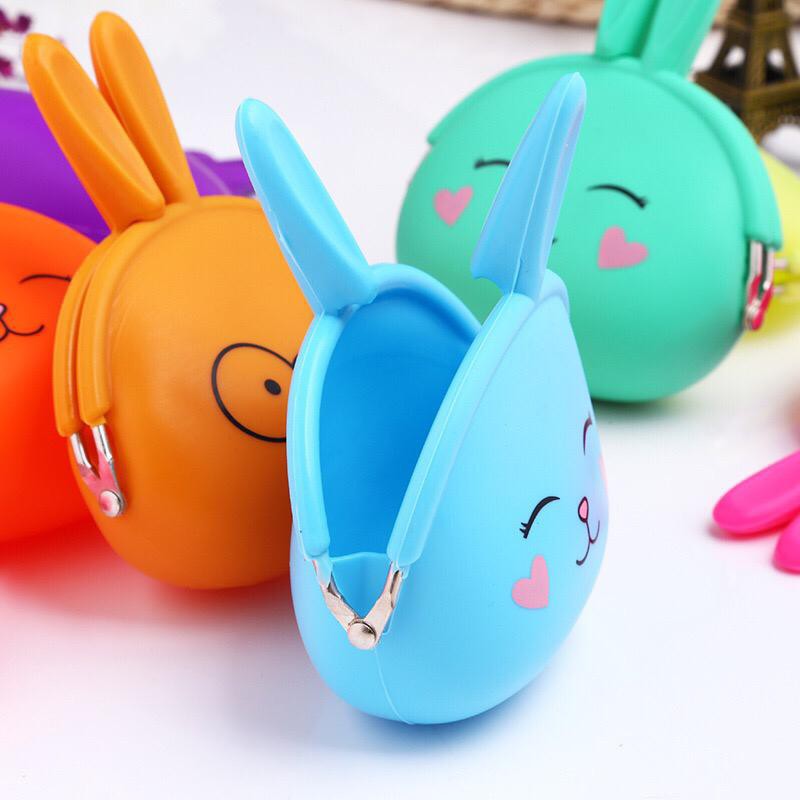 MurmerOfficial D028 DOMPET KOIN SILIKON JELLY KARAKTER KELINCI BUNNY TEMPAT UANG COIN POUCH