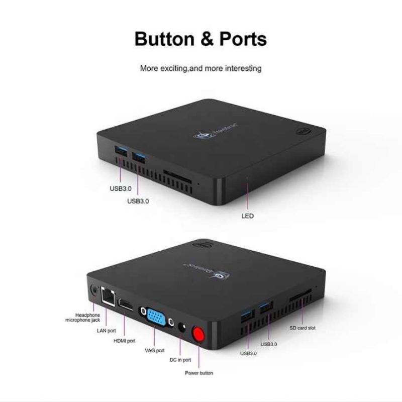 Beelink Mini PC T34 M 6/128GB SSD N3450 Win 10 WIFI HDMI 4K USB