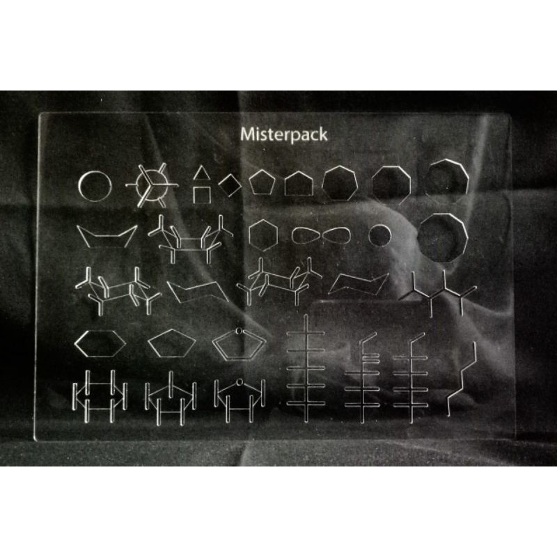 

Penggaris Template Struktur Kimia Mini (Chemistry Structure Stencil)