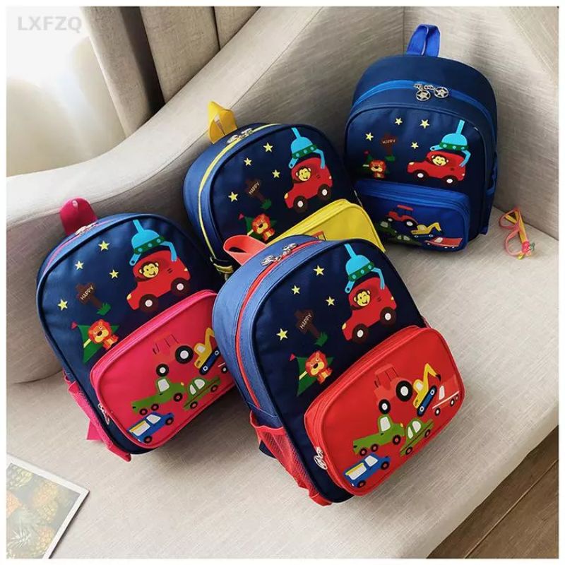 Mochillastore - Tas Sekolah Backpak anak Tk - SD - PAUD Modis Anak-Anak Gambar Dunia Hewan Kartun Lucu Ransel Laki Perempuan