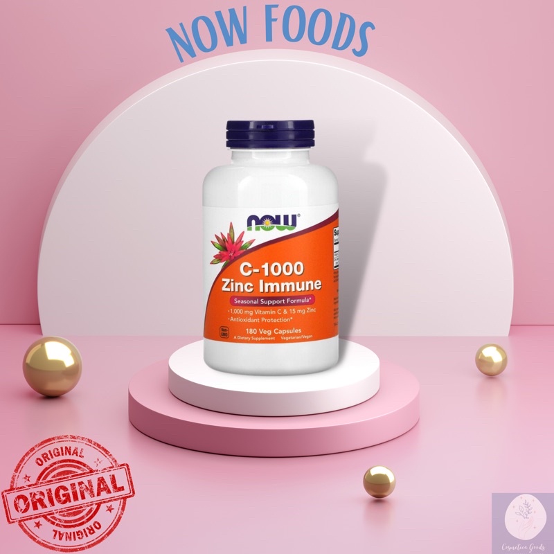 Now foods c 1000 zinc imunne 180 veg capsules