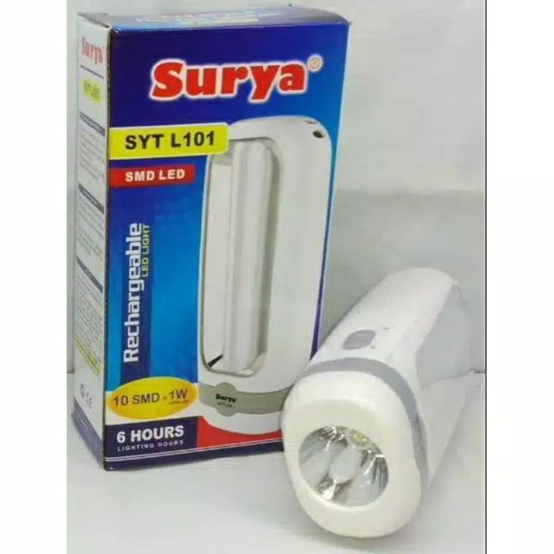 Senter LED SURYA SYT L101 / aoki Ak-9988 / Emergency Lamp Darurat RECHARGEABLE