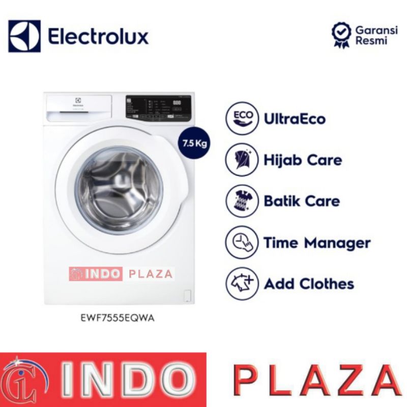 MESIN CUCI FRKNT LOADING ELECTROLUX EWF7555EQWA 7.5 Kg ULTRA ECO