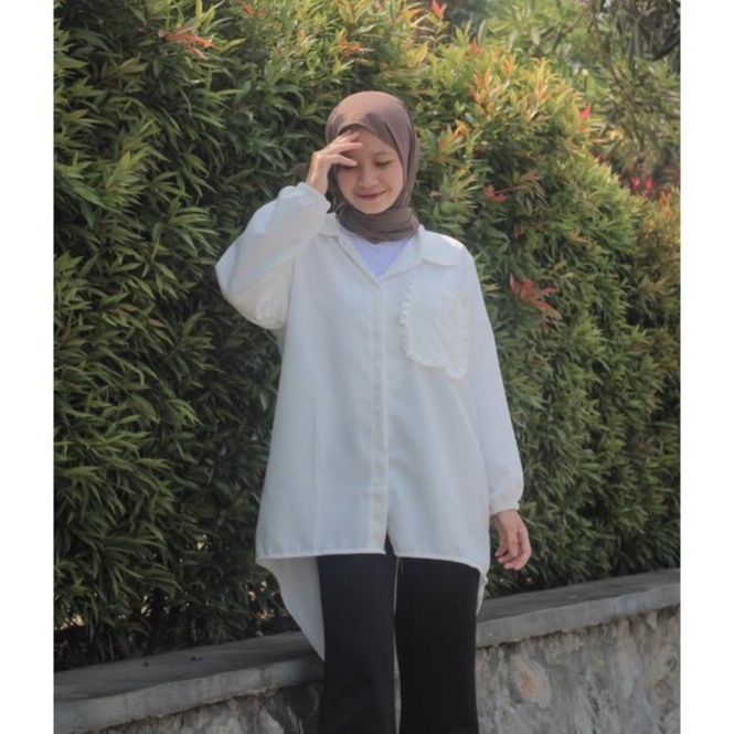 GRATATA KEMEJA - BLOUSE WANITA - PAKAIAN WANITA - ATASAN SIMPLE -  BISA COD