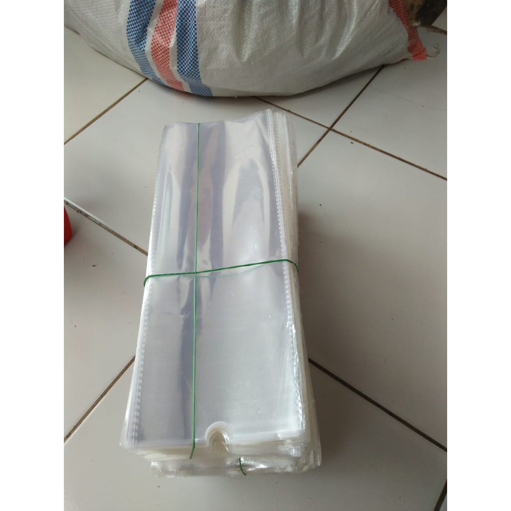 Plastik OPP Untuk Kemas Kaos Kaki Ukuran 11 x 27.5 cm - 11 x 29 Tebal 0.4 mm Jual 1 kg Double Press