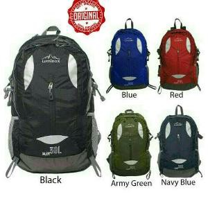 TAS RANSEL GUNUNG HIKING CARRIER OUTDOOR BACKPACK TRAVEL BAG LUMINOX IMPORT ORIGINAL SIZE 30L FREE