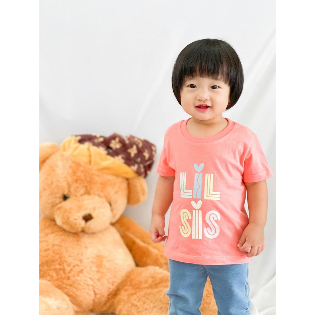 PROMO KAOS ANAK SIBLING TEE LIL SIS LIL BRO KAOS ANAK UNISEX LUCU 1-6 TAHUN