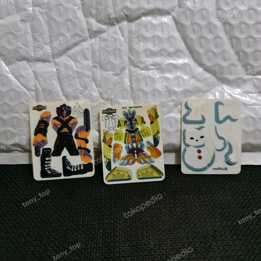 Digimon Digivice Figure Chibi Mainan Anak Puzzle Lotte Jadul P4 1 set