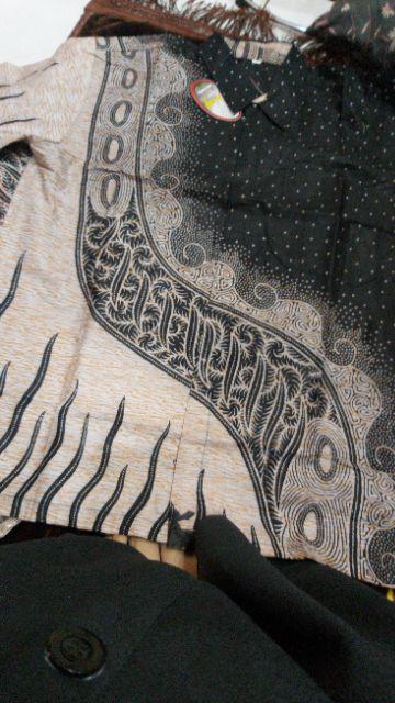 Diskon Batik Hrb026 Kenongo Kemeja Hem Pendek Padi Pekalongan M L Xl Murah Keren Bati Pria Wajik