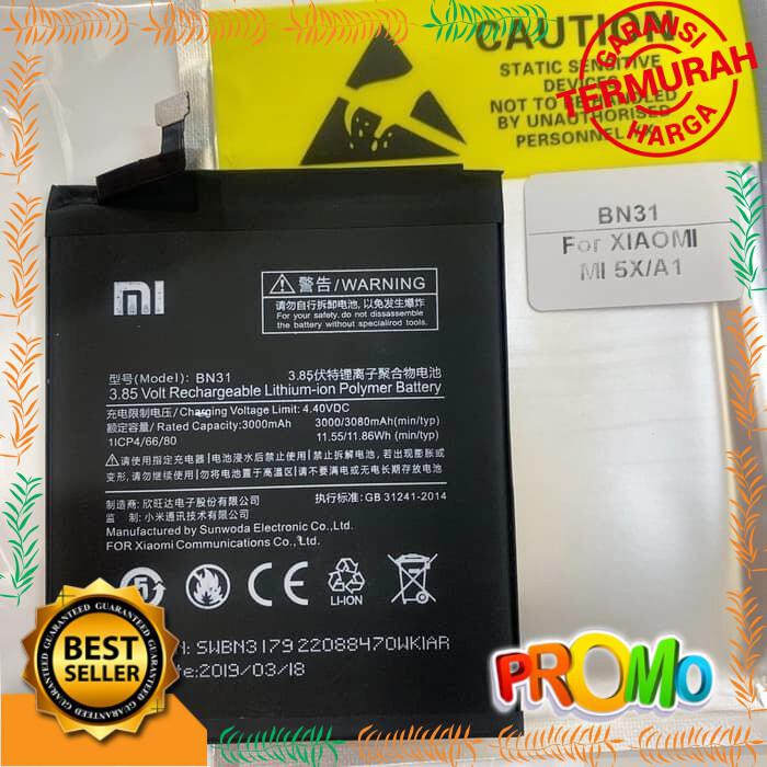 BATERAI XIAOMI REDMI NOTE 5A BN 31 ORIGINAL