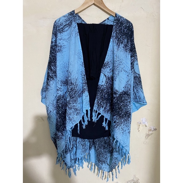 setelan OUTER AKAR&CELANA KULOT POLOS UKURAN ALL SIZE-XXXL-Turkis celana hitam