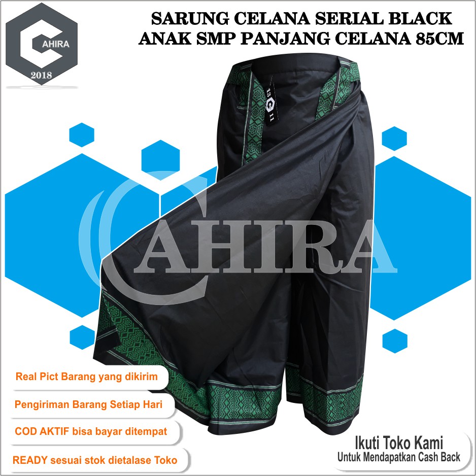 SARUNG CELANA ANAK TANGGUNG SERIAL BLACK CELANA SARUNG PANJANG CELANA 85 CM