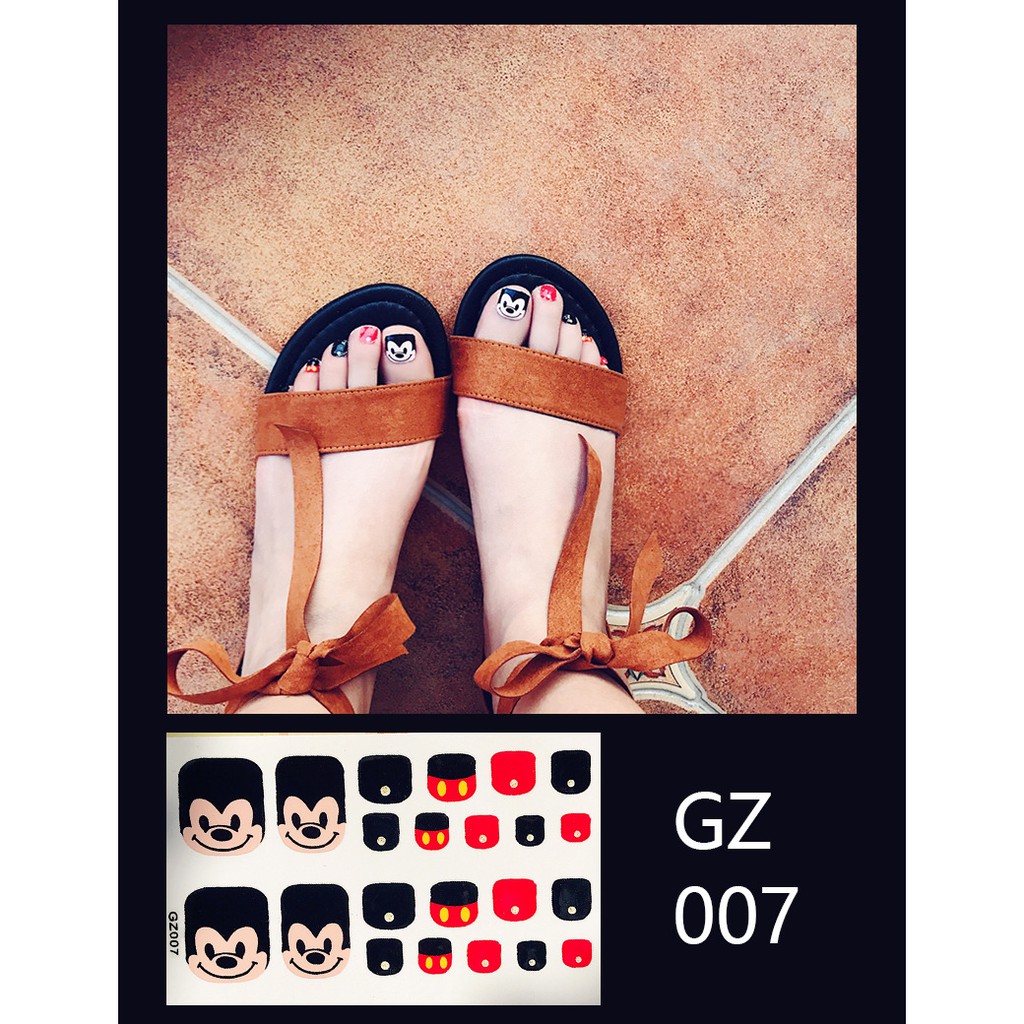 GZ Stiker Kuku Gambar Kartun 3D untuk Nail Art Hiasan Kuku Nail Sticker