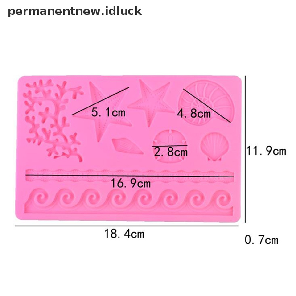 1 Pc Cetakan Kue / Coklat Bentuk Bintang Laut Bahan Silikon