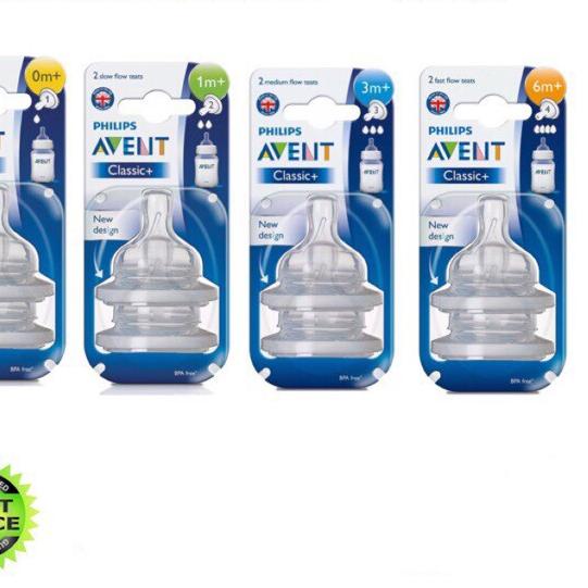 2 PCS AVENT TEAT NIPPLE CLASSIC/ DOT BOTOL AVENT ORIGINAL-CUTIE BABY TUTU