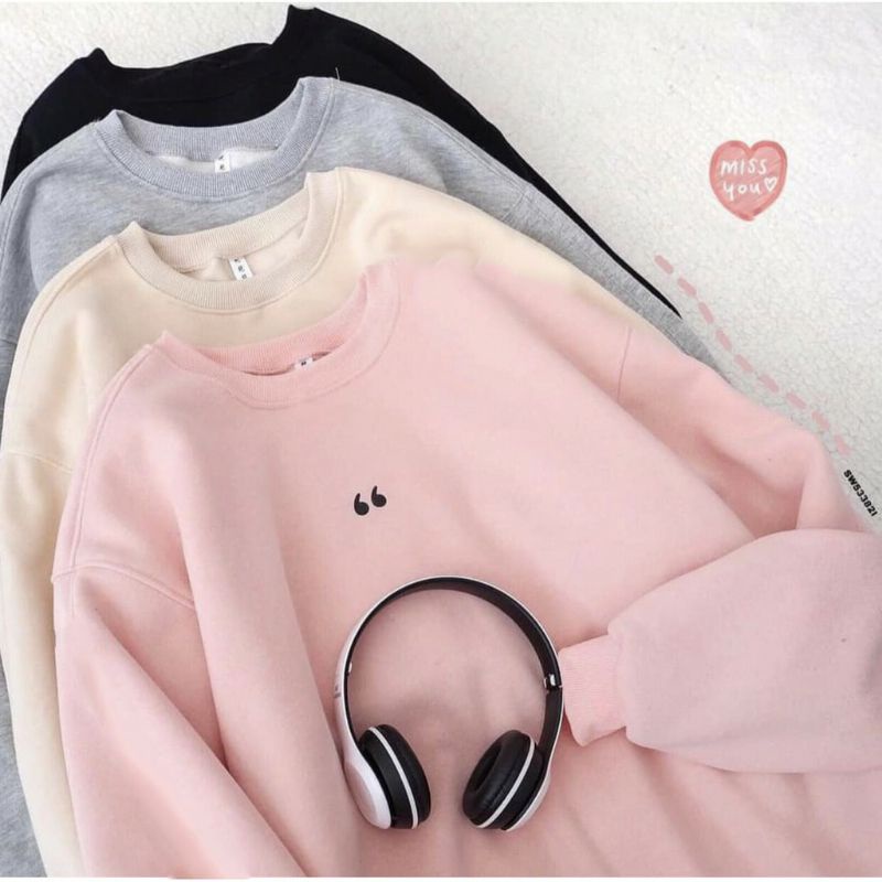 S - XXXXXXL(6XL) Sweater SIMPLE SYMBOL &quot; Sweatshirt Petik Crewneck Bigsize OVERSIZE Cute Wanita Pria Korean Style S M L XL 2XL 3XL 4XL 5XL 6XL Unisex